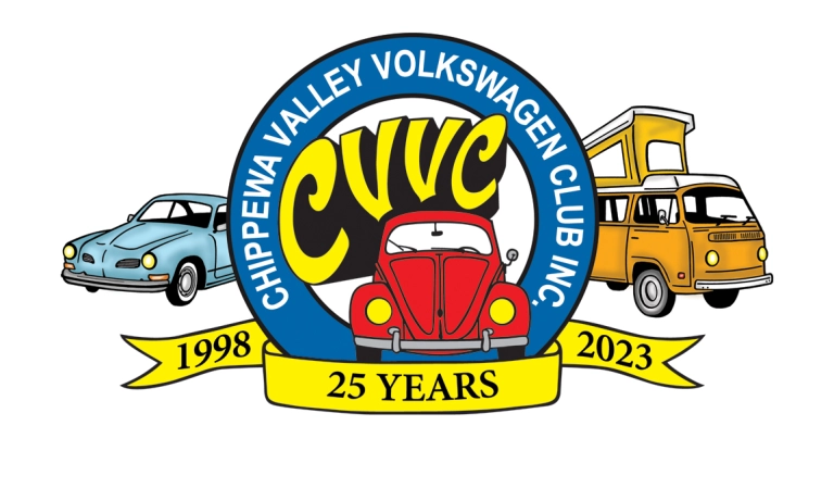 Chippewa Valley Volkswagen Club 25th Anniversary logo